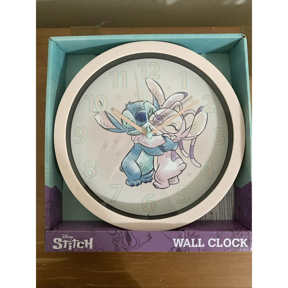 Disney Stitch and Angel Table Top Clock Desk Clock New